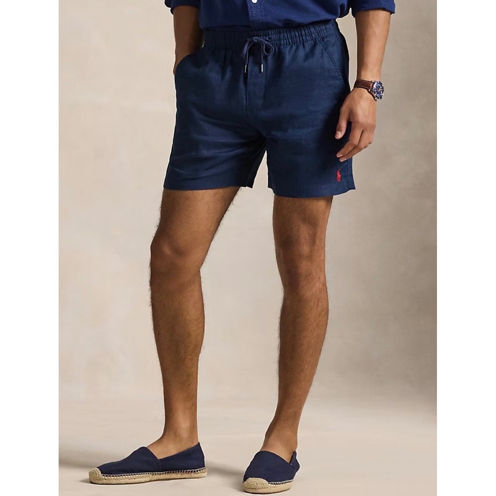 US Polo Assn Mens XL Navy Blue Activate Stretch Elastic Waist Casual Shorts